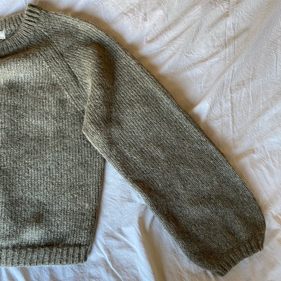 Naïf Montreal green wool bell-sleeved sweater - Picture 2 of 6